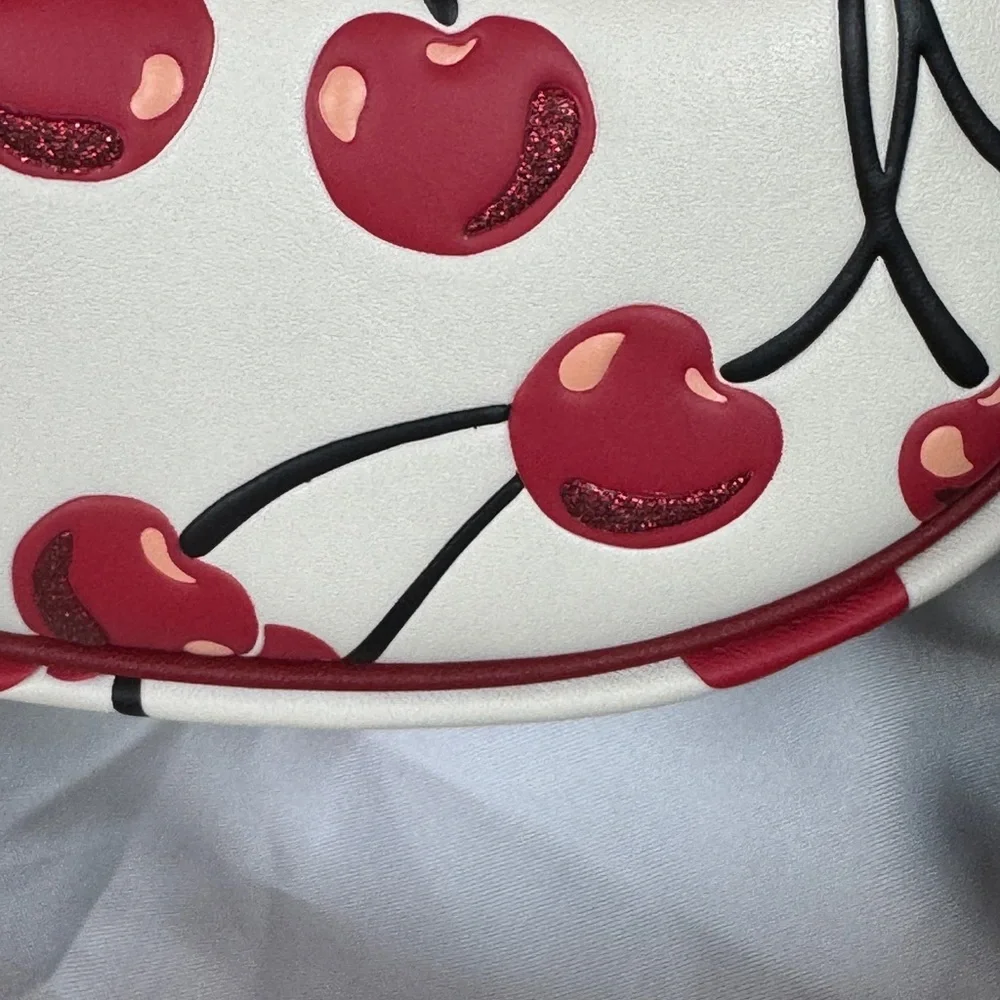 Coach Cherry Print Shoulder Bag in White and Red. #2 - Picture 7 of 11